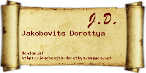 Jakobovits Dorottya névjegykártya